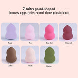 7 color gourd-shaped beauty eggs (with round clear plastic box)