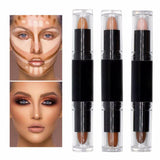 3 Kinds of Double-headed Highlight Concealer Contouring Stick - MSmakeupoem.com