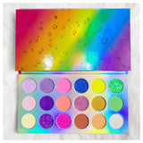 18 Colors Night Luminous Rainbow Eyeshadow Palette - MSmakeupoem.com