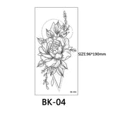 40 Kinds of Sketch Flower Tattoo Stickers