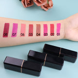 8 color black square tube matte lipstick