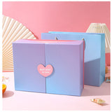 High quality fade color double open gift box