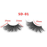 25mm 5D Cross Thick Mink Hair False Eyelashes #01-#33