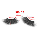 25mm 5D Cross Thick Mink Hair False Eyelashes #01-#33