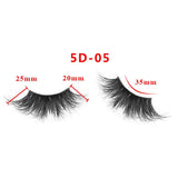 25mm 5D Cross Thick Mink Hair False Eyelashes #01-#33