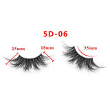 25mm 5D Cross Thick Mink Hair False Eyelashes #01-#33