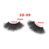 25mm 5D Cross Thick Mink Hair False Eyelashes #01-#33