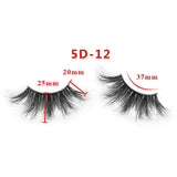 25mm 5D Cross Thick Mink Hair False Eyelashes #01-#33