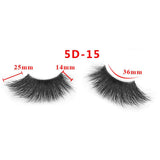 25mm 5D Cross Thick Mink Hair False Eyelashes #01-#33