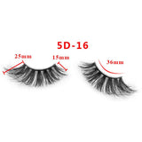 25mm 5D Cross Thick Mink Hair False Eyelashes #01-#33