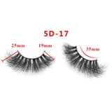 25mm 5D Cross Thick Mink Hair False Eyelashes #01-#33