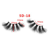 25mm 5D Cross Thick Mink Hair False Eyelashes #01-#33