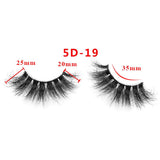 25mm 5D Cross Thick Mink Hair False Eyelashes #01-#33