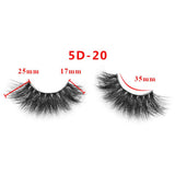 25mm 5D Cross Thick Mink Hair False Eyelashes #01-#33