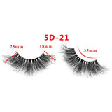 25mm 5D Cross Thick Mink Hair False Eyelashes #01-#33