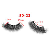 25mm 5D Cross Thick Mink Hair False Eyelashes #01-#33