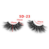 25mm 5D Cross Thick Mink Hair False Eyelashes #01-#33