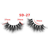 25mm 5D Cross Thick Mink Hair False Eyelashes #01-#33