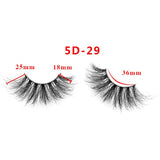 25mm 5D Cross Thick Mink Hair False Eyelashes #01-#33