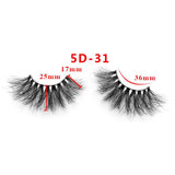 25mm 5D Cross Thick Mink Hair False Eyelashes #01-#33