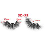 25mm 5D Cross Thick Mink Hair False Eyelashes #01-#33