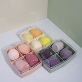 4 color handles 4 compartments make-up sponge