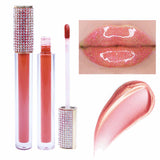 34 Colors Gold Cover Half with Diamond Lip Gloss（#23-#34）