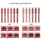 6-Color Matte Liquid Lipstick Set