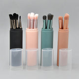 5pcs plastic handle eyeshadow brush in plastic bucket