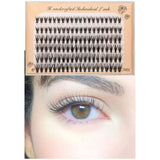 20D Six rows of mixed natural thick artificial single cluster false eyelashes