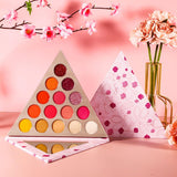 15 Colors Triangle Blush Eyeshadow Palette - MSmakeupoem.com