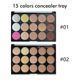 15 colors concealer tray