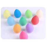 7 color drop-shaped beauty egg (with round clear plastic box)