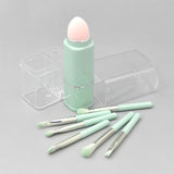 8pcs makeup brushes in a transparent box（Include: Retractable loose powder puff sponge egg eye brush ）