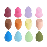 7 Colors Diamond Makeup Blender Sponge (with round clear plastic box)