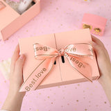 High quality gift box bundled with pink ribbon