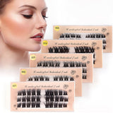 Segmented single-cluster false eyelashes naturally thick