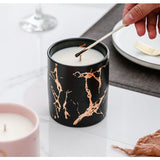 4 colors Marble gold ceramic scented candle