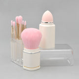 8pcs makeup brushes in a transparent box（Include: Retractable loose powder puff sponge egg eye brush ）