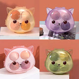 4 colors cat box makeup sponge