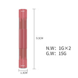 6 Colors Double-headed Non-stick Cup Liquid Lipstick & Matte Velvet Lip Glaze