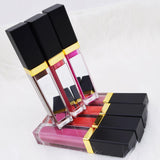 30 Colors Black Lid Liquid Lipstick with Mirror - MSmakeupoem.com