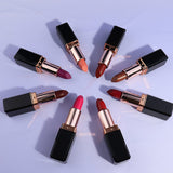 8 color black square tube matte lipstick