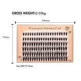 30D Six rows of mixed natural thick artificial single cluster false eyelashes