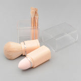 8pcs makeup brushes in a transparent box（Include: Retractable loose powder puff sponge egg eye brush ）