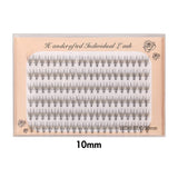 10D Six rows of mixed natural thick artificial single cluster false eyelashes