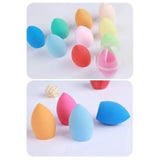 7 Colors Diamond Makeup Blender Sponge (with round clear plastic box)