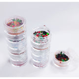 6pcs Christmas glitter decoration