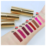 8 Color Matte Golden Round Tube Lipstick