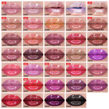 34 Colors Gold Cover Half with Diamond Lip Gloss（#1-#22）